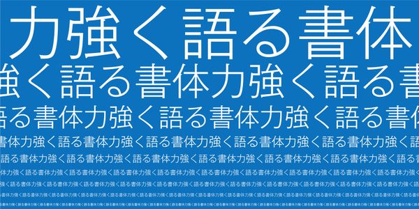 Card displaying A-OTF Gothic MB101 Pr6N typeface in various styles