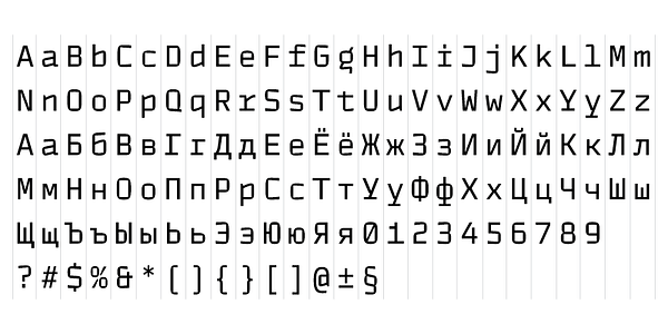 Card displaying TT Autonomous Mono typeface in various styles