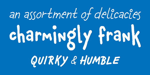 Card displaying Chauncy typeface in various styles