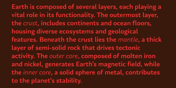 Card displaying Laca Text Variable typeface in various styles