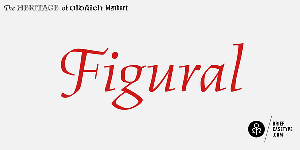 Card displaying BC Figural typeface in various styles