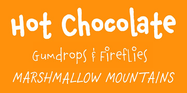 Card displaying Chauncy typeface in various styles