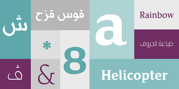 Card displaying Tanseek Traditional typeface in various styles