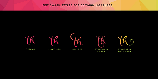 Allegretto 書体を様々なスタイルで表示するカード