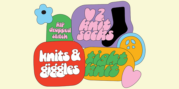 Card displaying Socko typeface in various styles