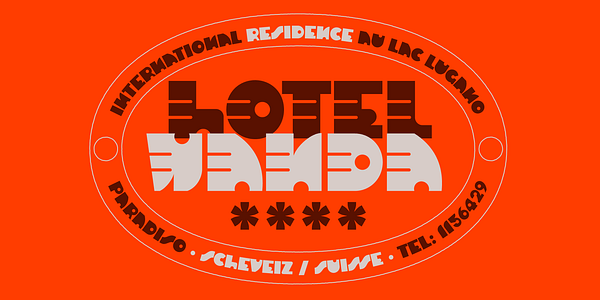 Tarjeta con el tipo de letra AM Novecento en varios estilos