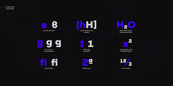 Card displaying Nexa typeface in various styles