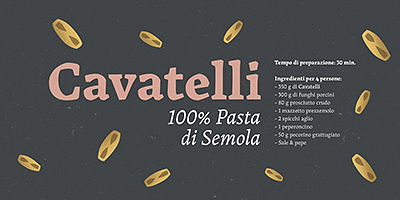 Card displaying Landa typeface in various styles