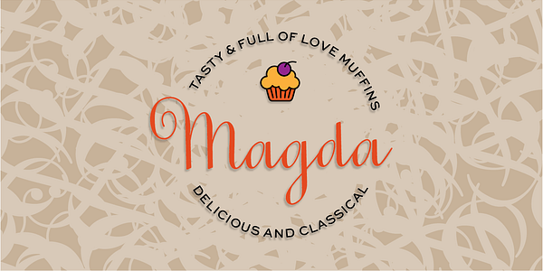 Card displaying Sweet Upright Script typeface in various styles