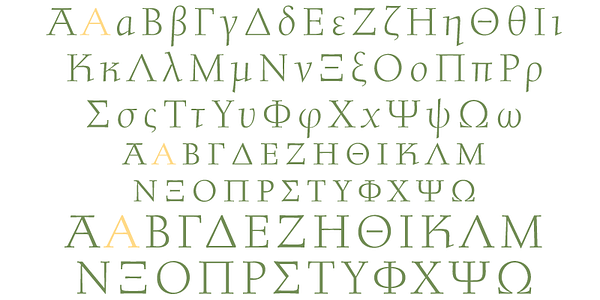 Card displaying Stern Pro typeface in various styles