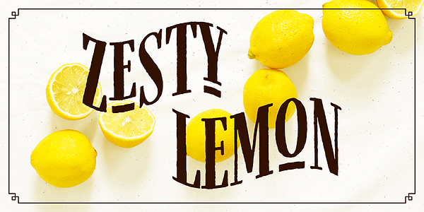 Card displaying Farmhand typeface in various styles