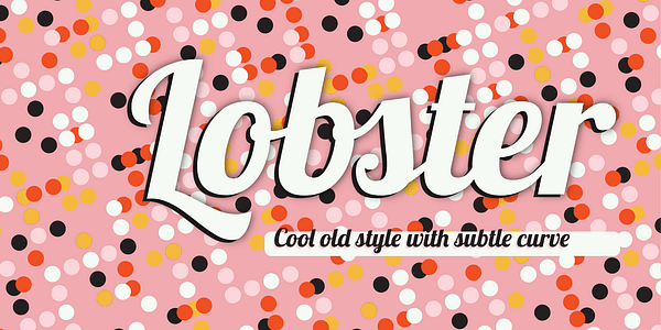 Card displaying Lobster typeface in various styles