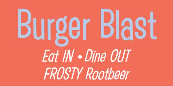 Card displaying Hooligan JF typeface in various styles