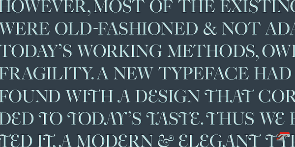 Card displaying Caslonian Open typeface in various styles