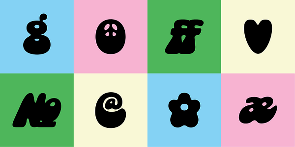 Card displaying Socko typeface in various styles