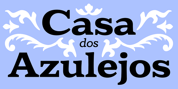 Scheda che mostra il font Eroika Slab in vari stili