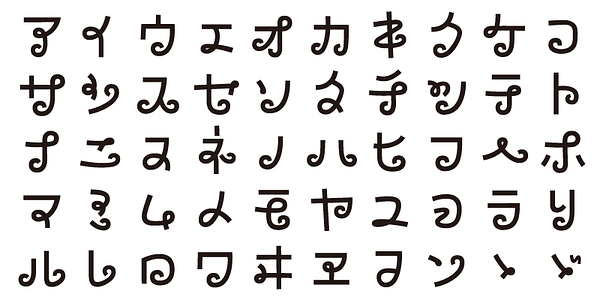 Card displaying ADS Kazguruma typeface in various styles
