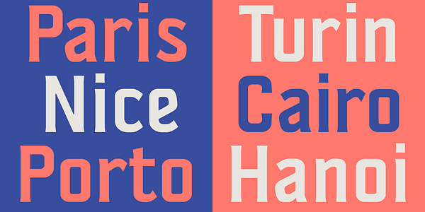 Card displaying Placa typeface in various styles