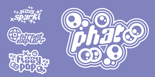 Card displaying DigiBop typeface in various styles