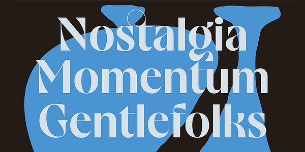 Card displaying Caesura typeface in various styles