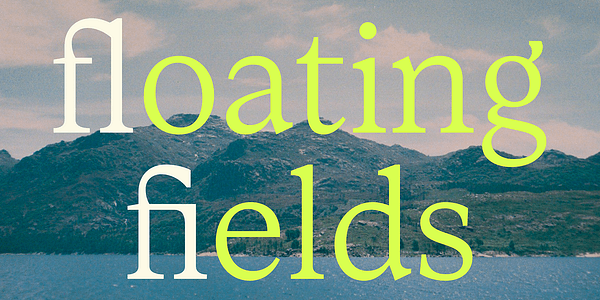 Card displaying Loretta Variable typeface in various styles