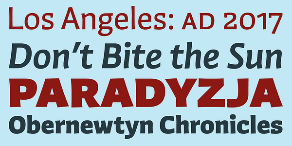 Card displaying Winco typeface in various styles