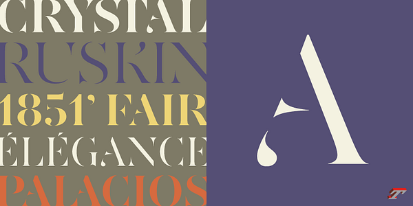 Card displaying AW Conqueror Stincilla typeface in various styles