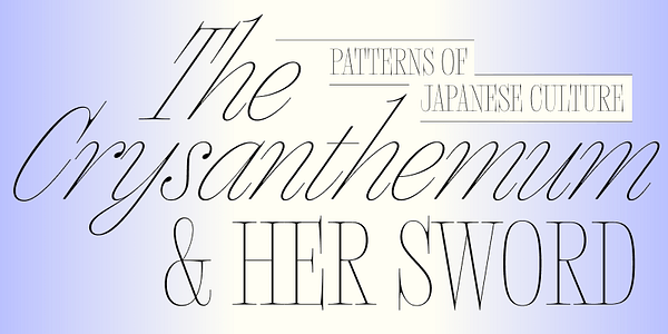 Card displaying Megumi typeface in various styles