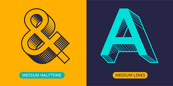 Card displaying Rig Solid typeface in various styles