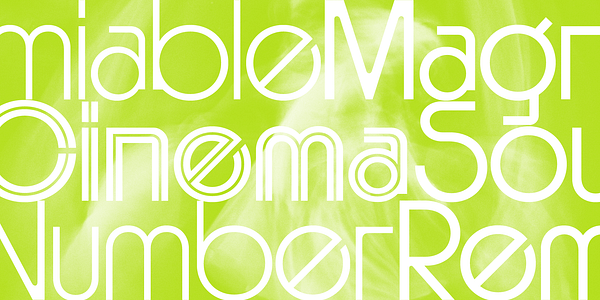 Card displaying Riant Display typeface in various styles