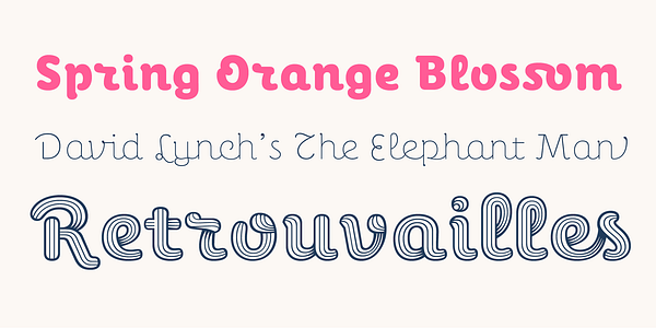 Card displaying Perec Scripte 1 typeface in various styles