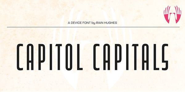 Card displaying Capitol typeface in various styles