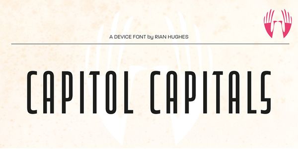 Card displaying Capitol typeface in various styles