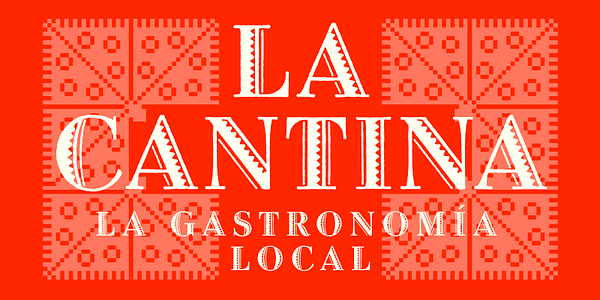 Card displaying Venezuela typeface in various styles