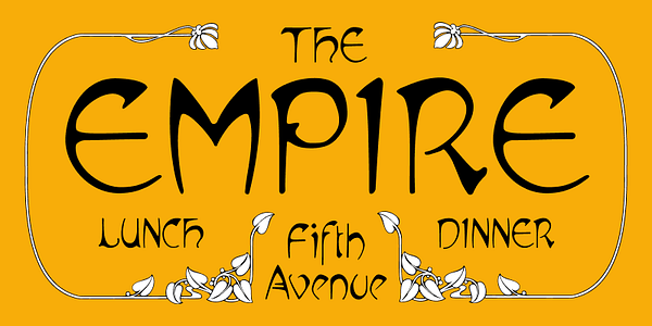 Card displaying P22 Mucha typeface in various styles