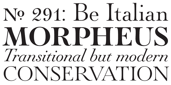 Card displaying Paganini typeface in various styles