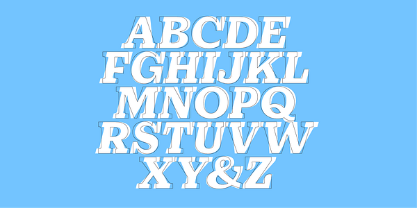 Card displaying Practical Serif typeface in various styles