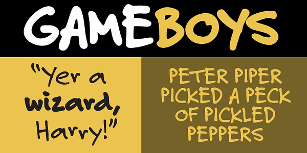 Card displaying Felt Tip typeface in various styles