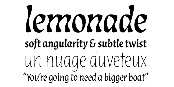 Card displaying Lisbeth typeface in various styles