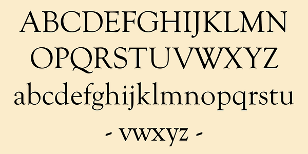 Card displaying Goudy Old Style typeface in various styles