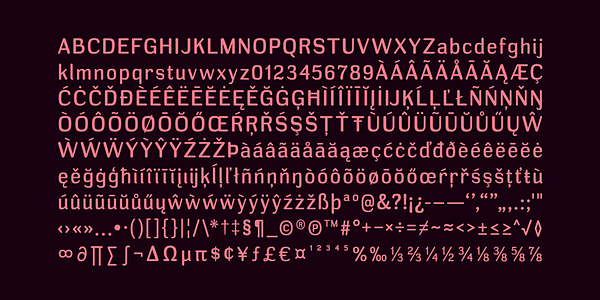 Card displaying Headlight typeface in various styles