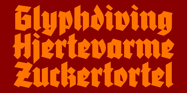 Card displaying Adhesive Nr. Eight typeface in various styles