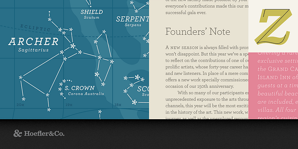 Card displaying Archer typeface in various styles