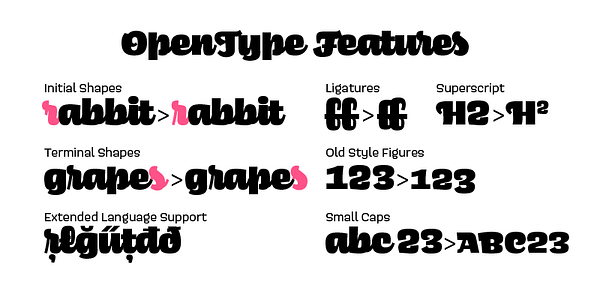 Card displaying Scarlet Script typeface in various styles