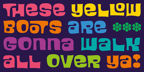 Card displaying Blackcurrant typeface in various styles