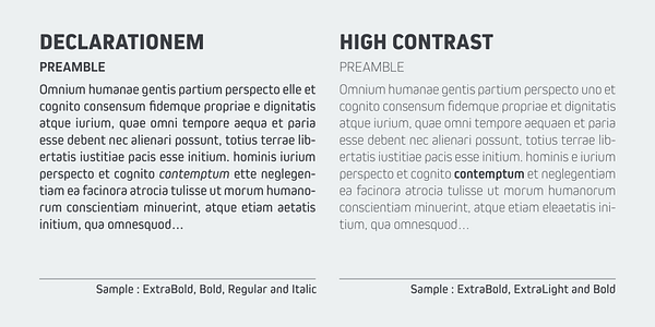 Card displaying Kiro typeface in various styles