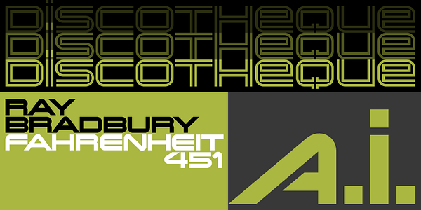 Card displaying Changeling Neo typeface in various styles