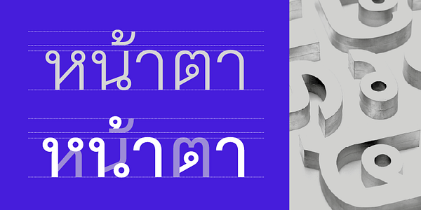Card displaying Thonglor Soi 4 typeface in various styles