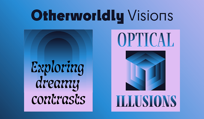 High-tech fonts and sci-fi symbols.