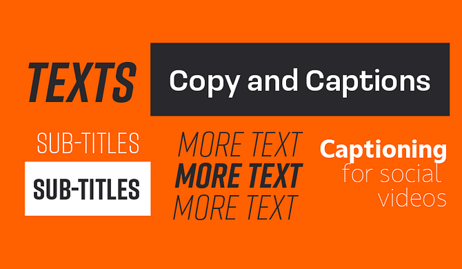 Clean and clear copy for all your social needs.